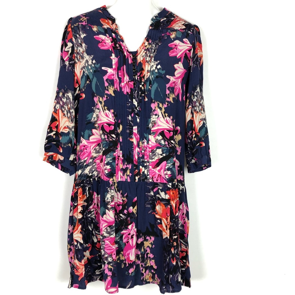 Anthropologie // Maeve sz XS navy floral dress